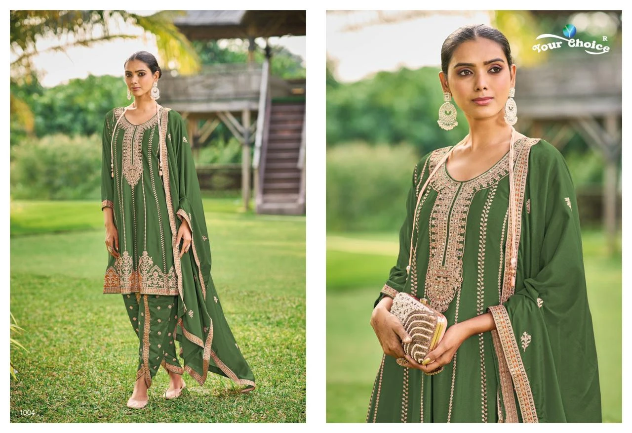 Your Choice Dhoti Soft Banarasi Wholesale Designer Salwar Suit Catalog — Wholesale Salwar Suits, MPA wholesale from Surat — Photo 2